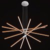 Pix Sticks Tie Stix 24VDC With Power, 7-Light,<br />Chrome Canopy, Wood Cherry Finish - Click to Enlarge