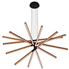 Pix Sticks Tie Stix 24VDC With Power, 7-Light,<br />Antique Bronze Canopy, Wood Cherry Finish - Click to Enlarge