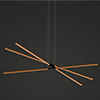 Pix Sticks Tie Stix 24VDC With Power, 3-Light, 48",<br />Antique Bronze Canopy, Wood Cherry Finish - Click to Enlarge