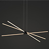 Pix Stick Tie Stix with Remote Power Static White And Warm Dim Technology, 3-Light, 48",<br />Satin Black Canopy, Wood Maple Finish - Click to Enlarge