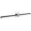 Tie Stix 2-Light Adjustable Wall/Vanity 24VDC Remote Power, Tunable White, Chrome Canopy, 2RE, Satin Black Finish, 3500K - Click to Enlarge