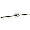 Tie Stix 2-Light Adjustable Wall/Vanity 24VDC Remote Power, Tunable White, Satin Black, 4SQ, Chrome - Click to Enlarge