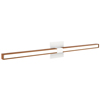 Tie Stix 2-Light Wall/Vanity Vertical Or Horizontal Mounting 24VDC, Static White & Warm Dim<br />, Wood Cherry, White, 4SQ - Click to Enlarge
