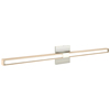 Tie Stix 2-Light Wall/Vanity Vertical Or Horizontal Mounting 24VDC, Static White & Warm Dim<br />, Wood Maple, Satin Nickel, 4SQ - Click to Enlarge