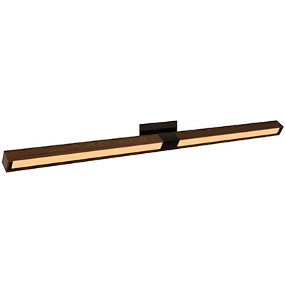 Tie Stix 2-Light Adjustable Wall/Vanity 24VDC Remote Power, Tunable White, Antique Bronze Canopy, 2RE, Wood Walnut Finish, 2400K - Click to Enlarge