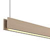 Glide Wood Downlight End Feed<br />With Power In Canopy, Wood Maple - Click to Enlarge