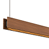 Glide Wood Downlight End Feed<br />With Power In Canopy, Wood Walnut - Click to Enlarge