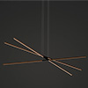 Pix Sticks Tie Stix 24VDC With Power, 3-Light, 48",<br />Antique Bronze Canopy, Wood Walnut Finish - Click to Enlarge