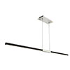 Tie Stix Suspension Power, Center Feed Direct Down Light,<br />Satin Nickel Canopy, Satin Black Finish - Click to Enlarge